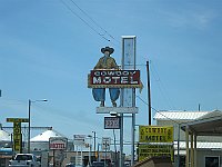 USA - Amarillo TX - Cowboy Motel Neon Sign (20 Apr 2009)